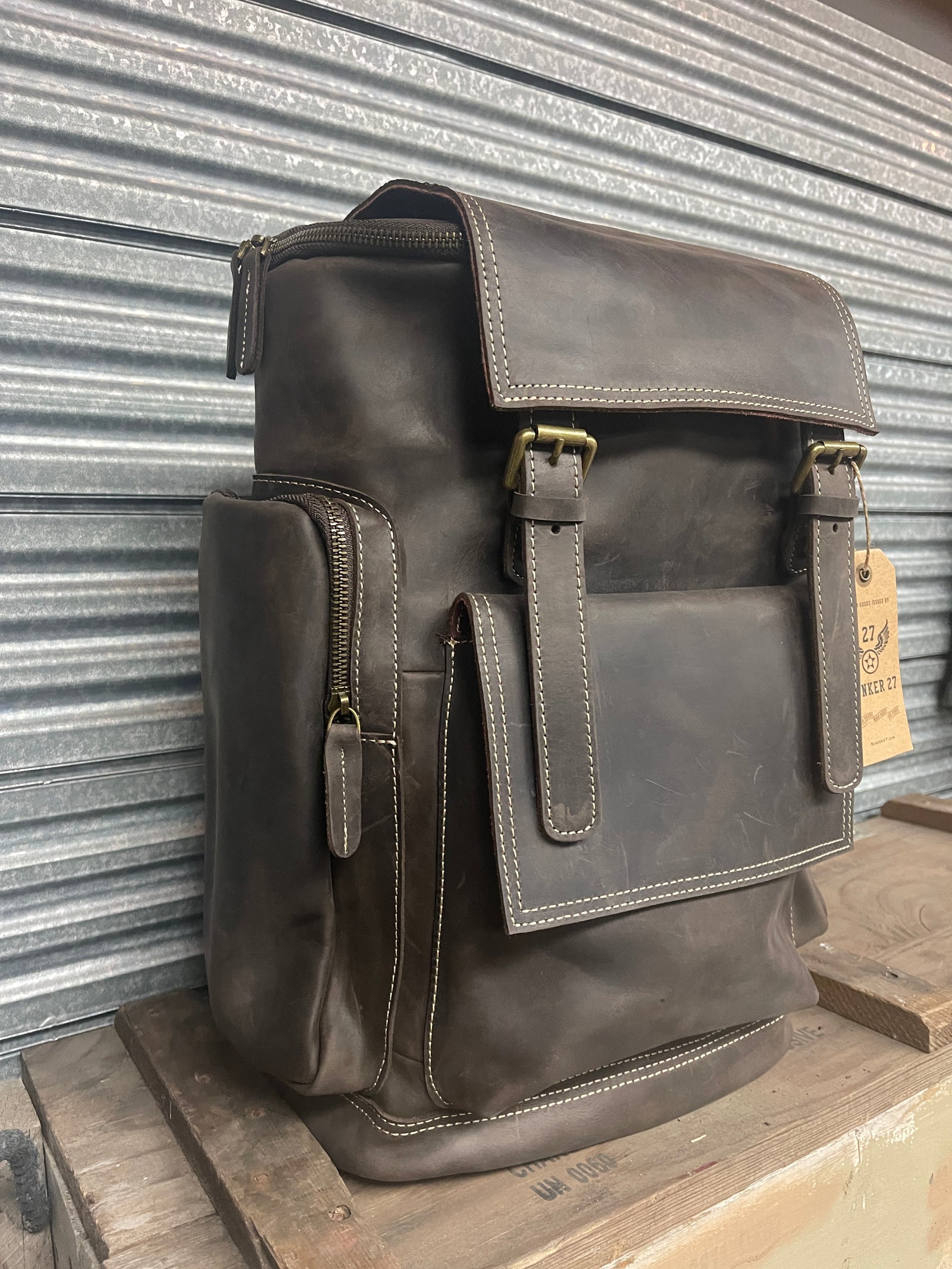 Bastion – Crazy Horse Leather Daypack