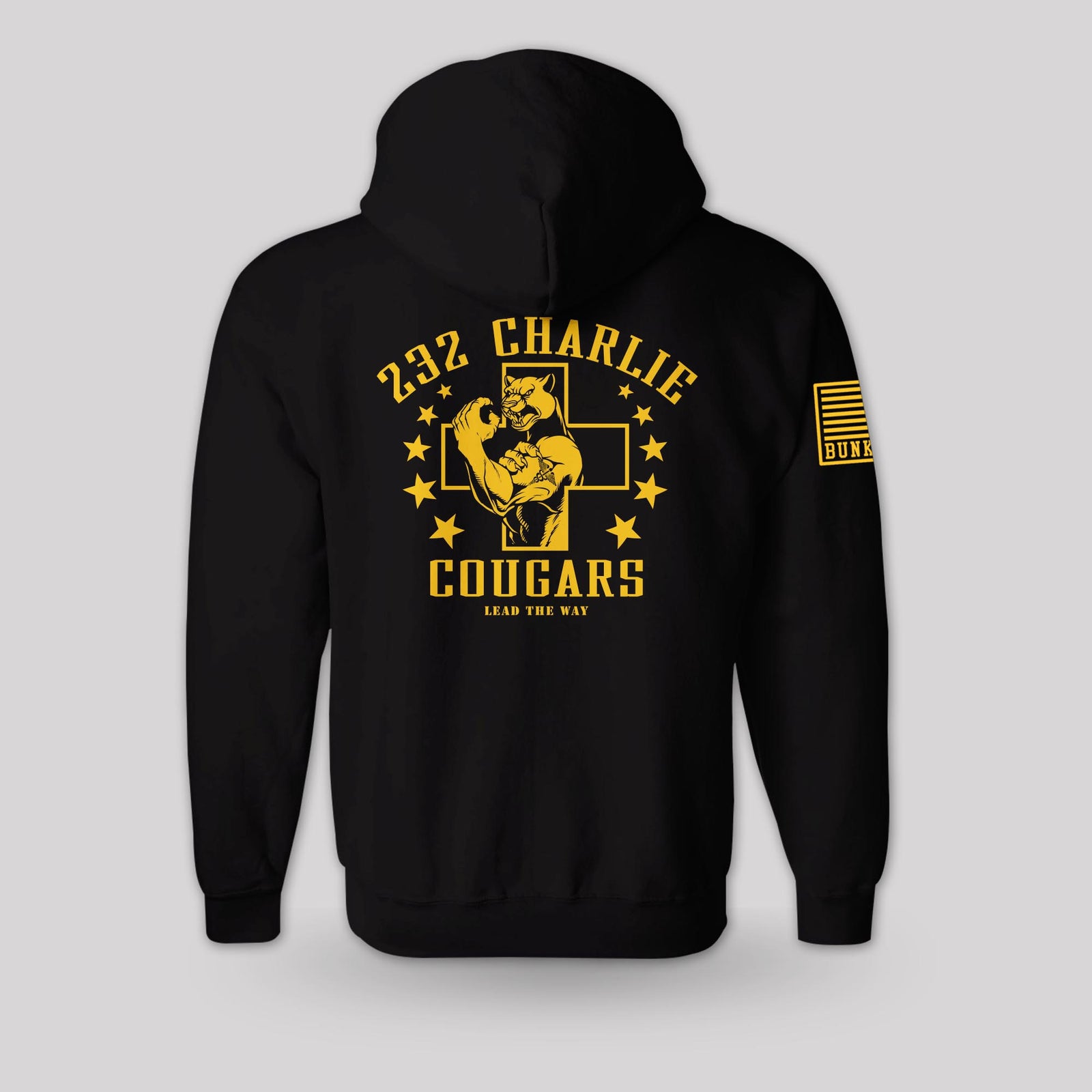 Bunker 27 232 Charlie Company - Cougars military pullover hoodie
