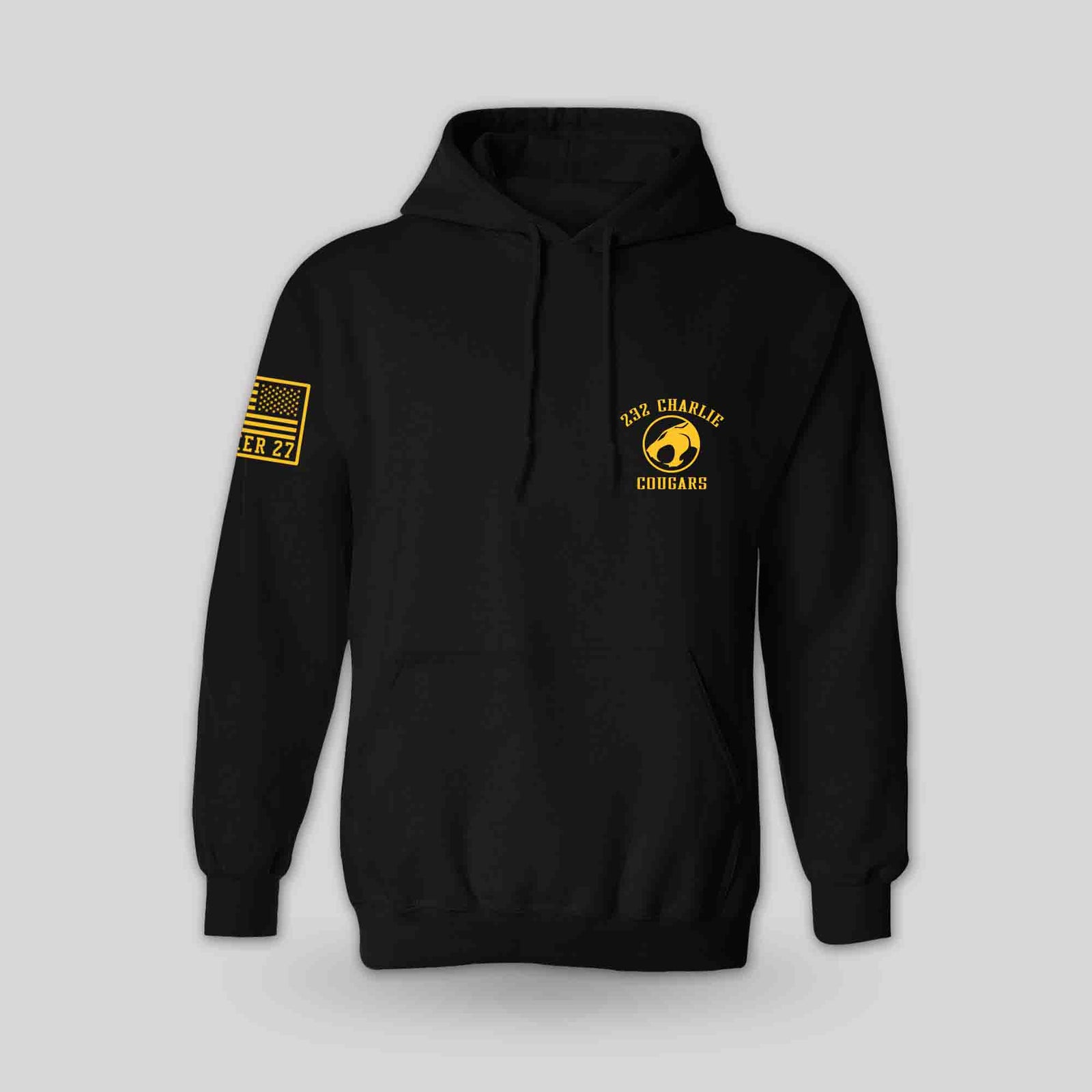 232 Charlie Company - Cougars pullover hoodie, front view