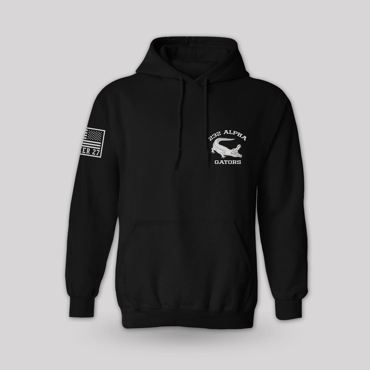 232 Alpha Company - Gators pullover hoodie, front view