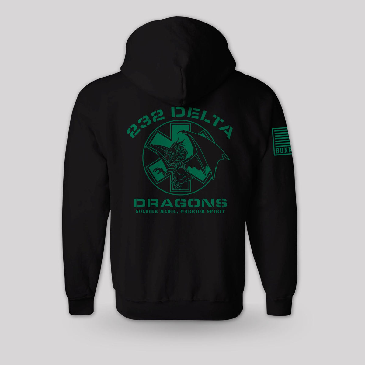 232 Delta Company - Dragons pullover hoodie, back design