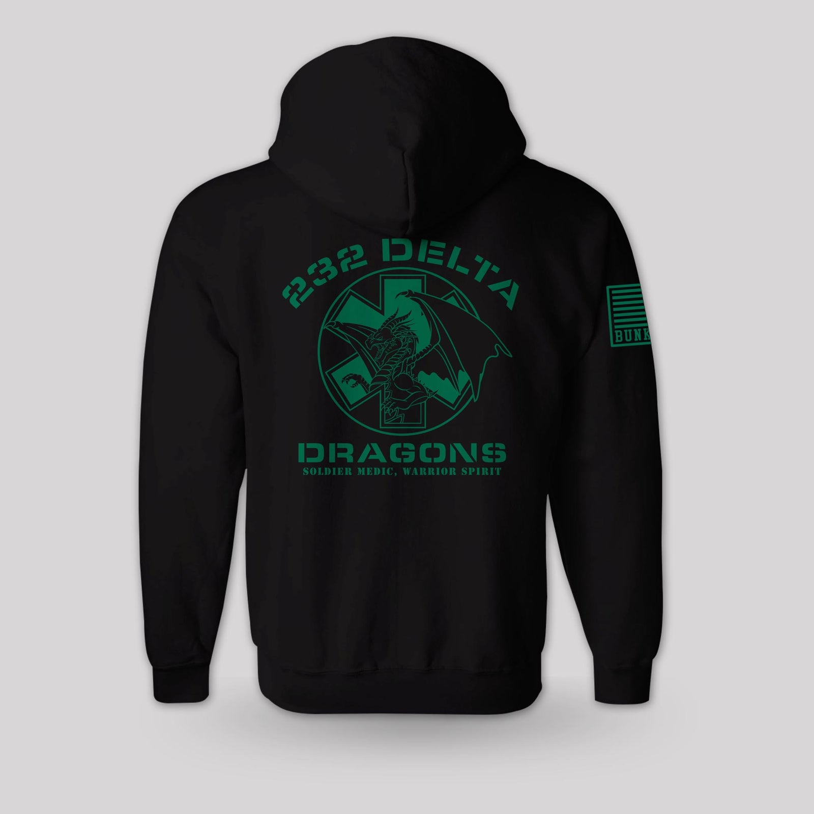232 Delta Company - Dragons pullover hoodie, back design