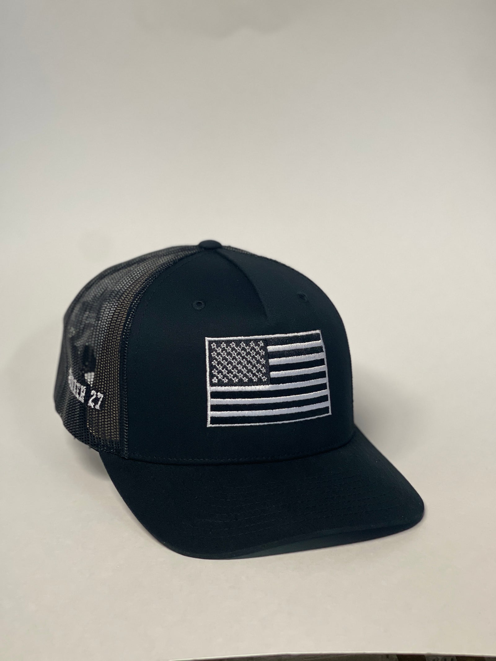 USA Flag Hat - Black