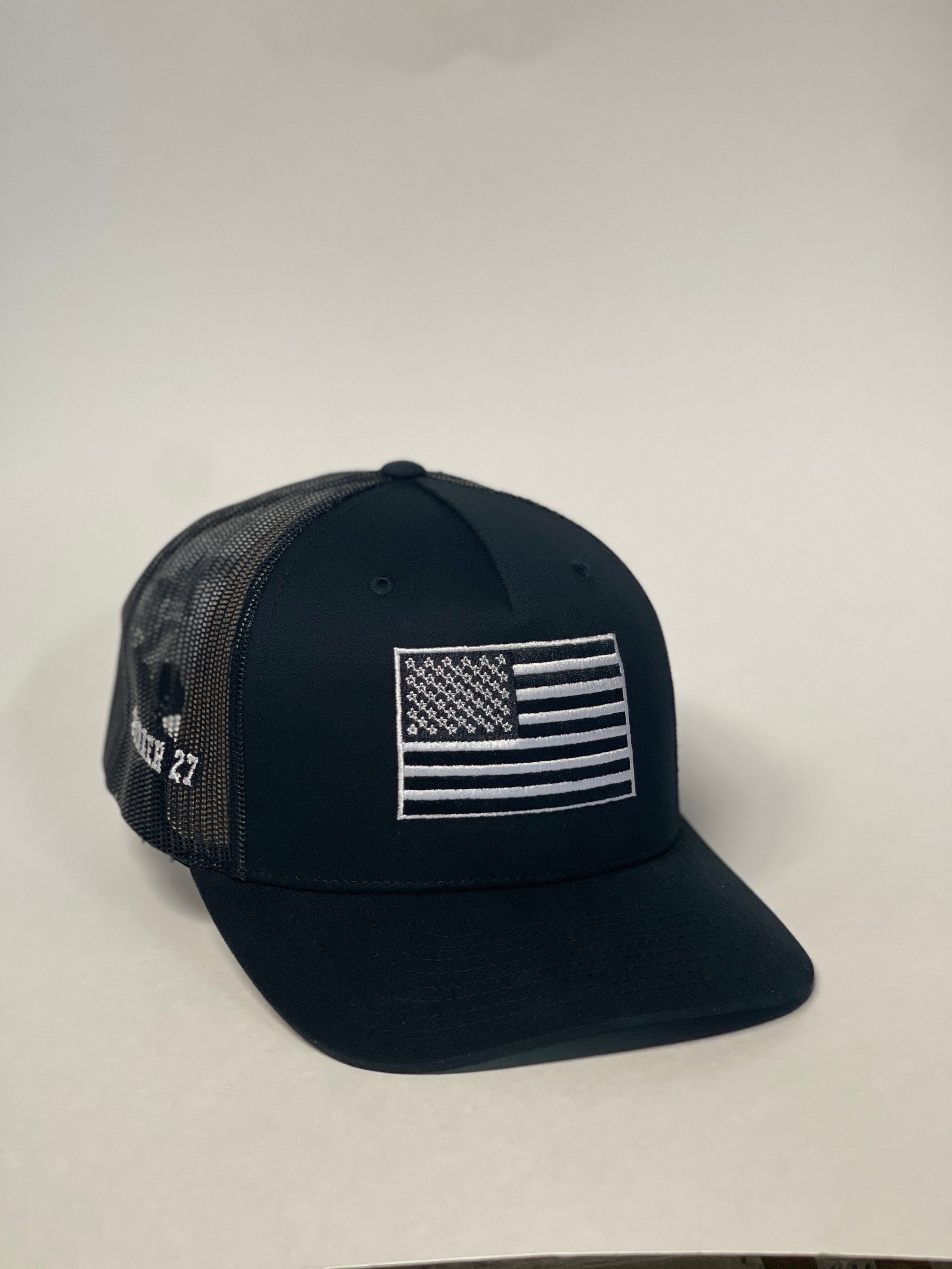 USA Flag Hat - Black