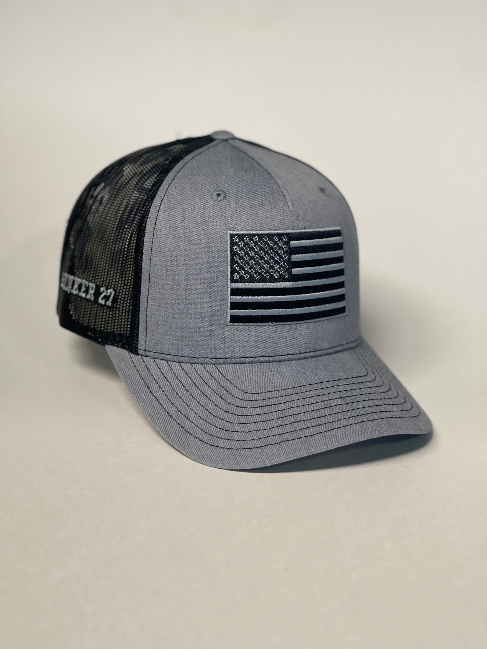 USA Flag Hat - Gray & Black