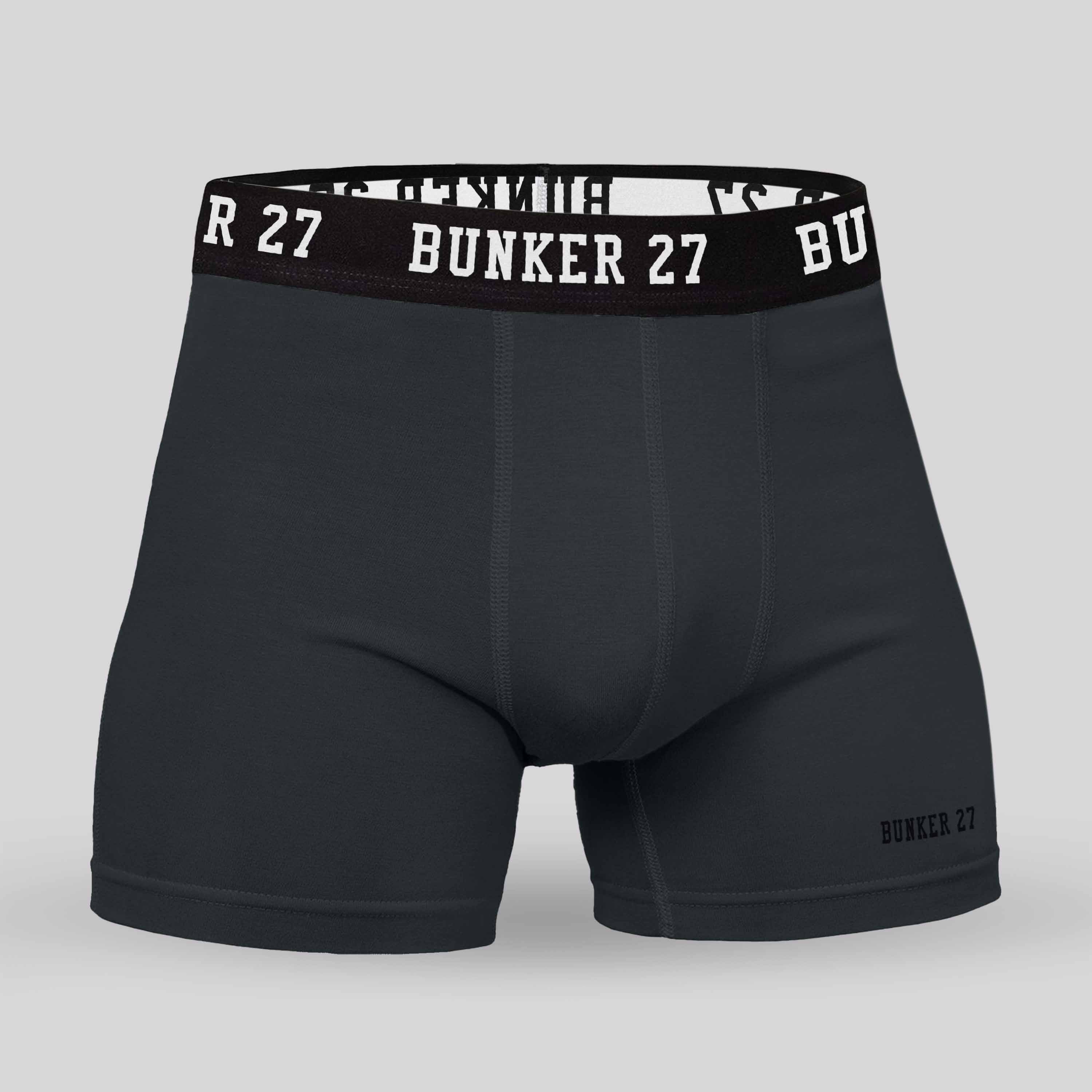 Mens 3 Pack Boxer Brief Underwear - BUNKER 27