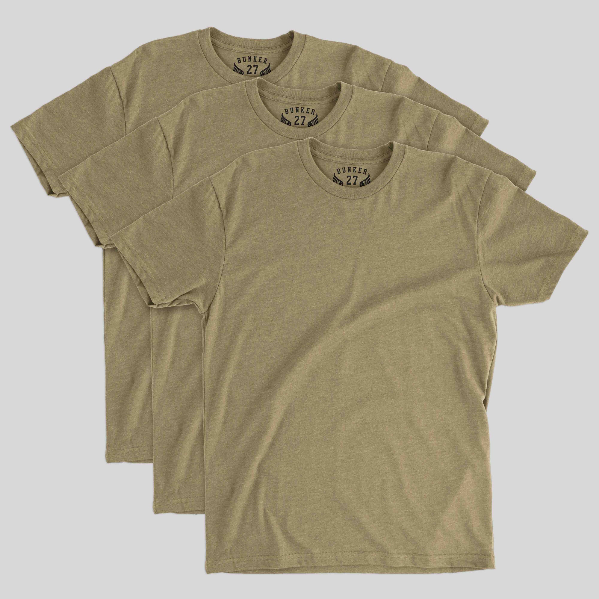 3-Pack Bunker 27 Coyote Brown T-Shirt AFI 36-2903