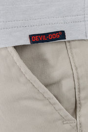 DEVIL-DOG® Feeder Stripe Polo - Melange Quiet Gray