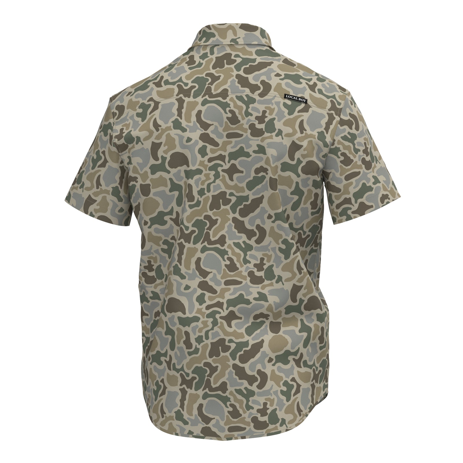 Low Country Button Up - Localflage Sand, back view