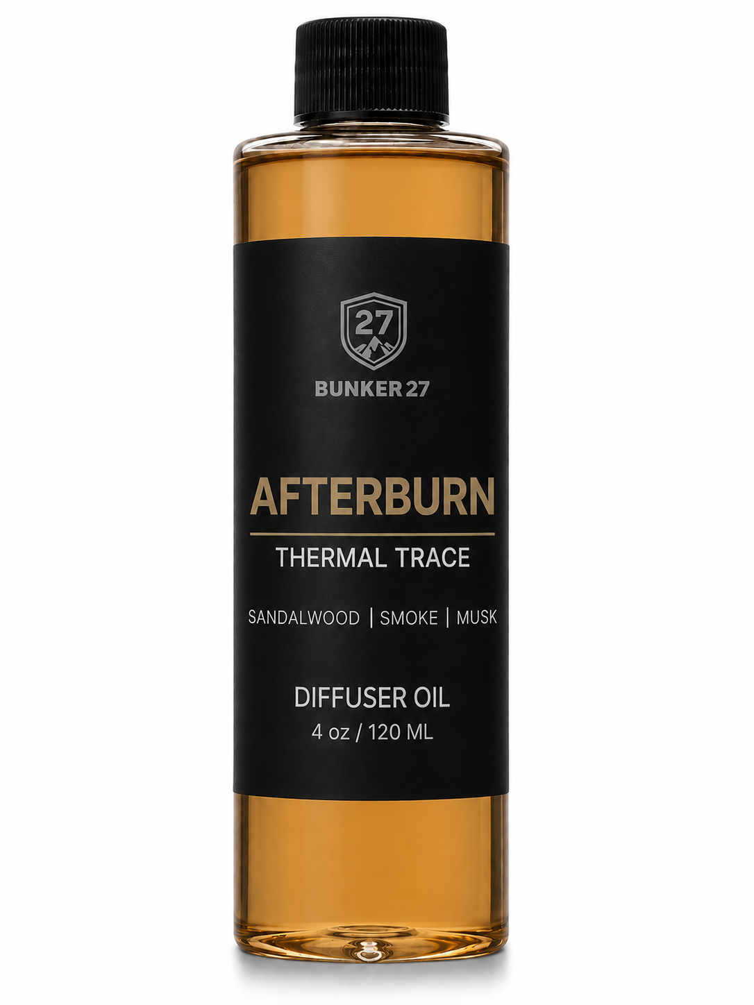 Bunker 27 Afterburn diffuser oil bottle on a white background