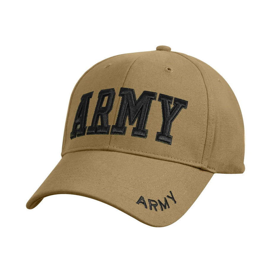 Deluxe Army Embroidered Low Profile Insignia Cap