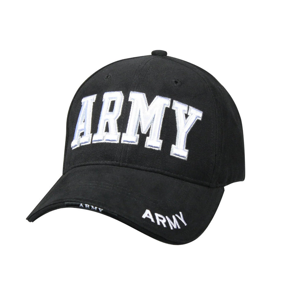 Deluxe Army Embroidered Low Profile Insignia Cap