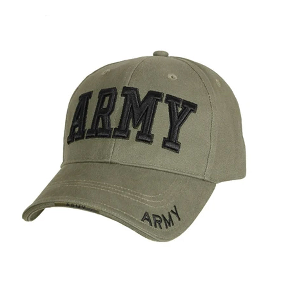 Deluxe Army Embroidered Low Profile Insignia Cap
