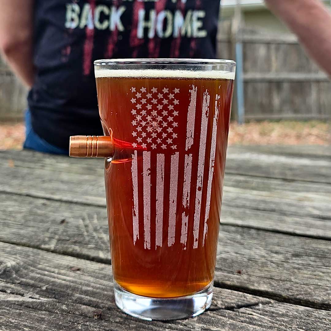 BenShot 16oz. Patriotic Pint Glass