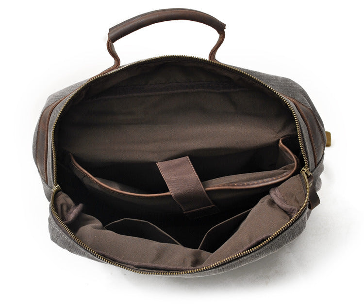 Canvas Leather Knapsack