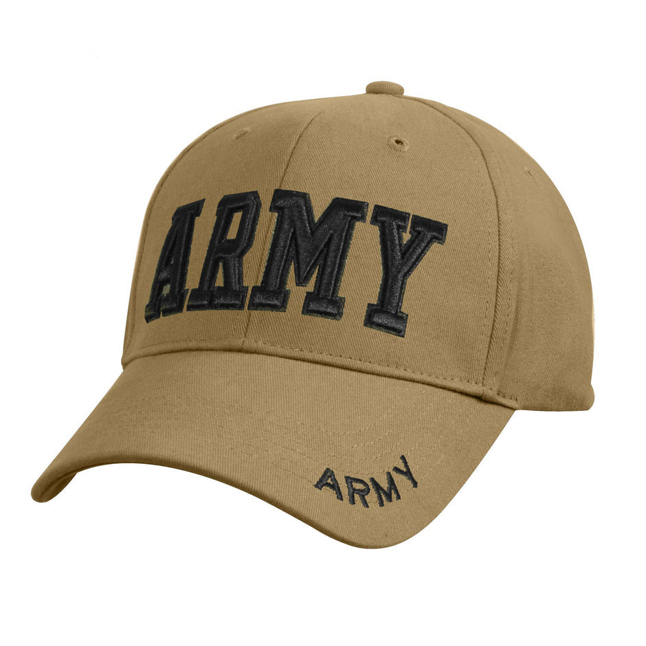 Deluxe Army Embroidered Low Profile Insignia Cap