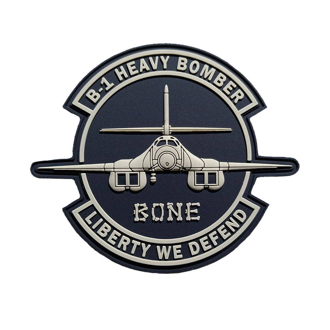 B-1 Bone 3.5" PVC Patch, Bunker 27