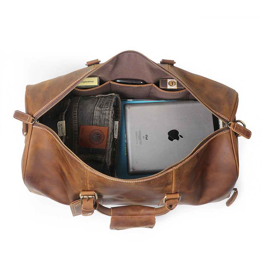 Vintage Leather Duffle Bag 22 — High On Leather