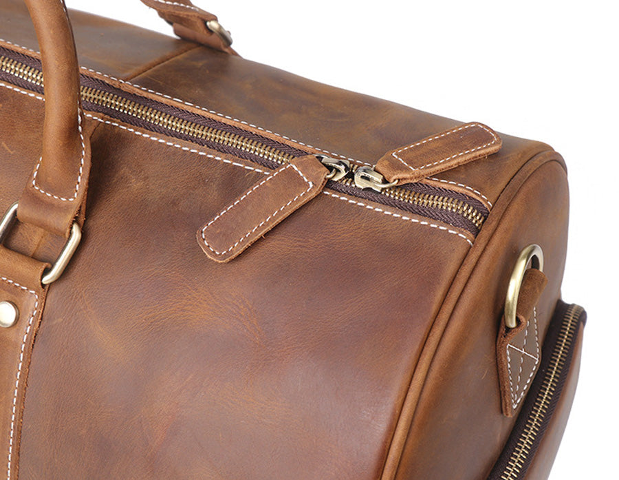 Vintage Genuine Leather Duffle, Bunker 27