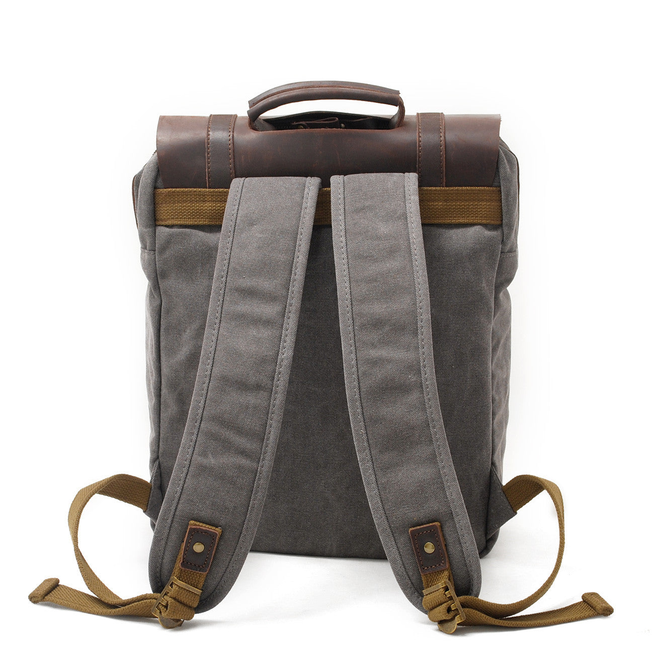 canvas and leather backpack usa Bastion – Waxed Canvas Commuter Ruck Gray T-Shirt