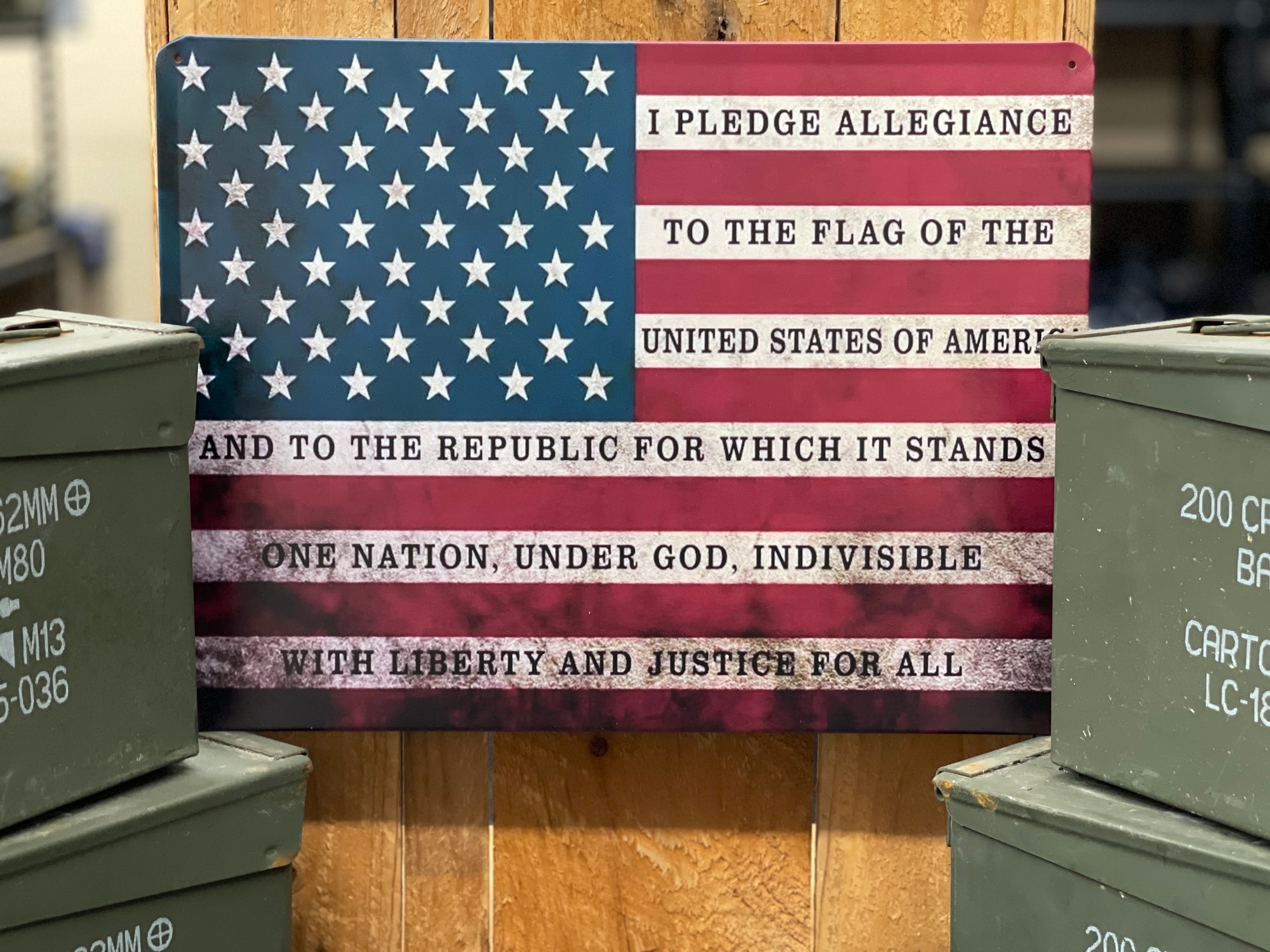 Pledge Allegiance - Metal Sign