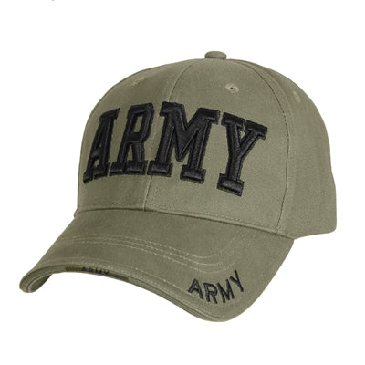 Deluxe Army Embroidered Low Profile Insignia Cap